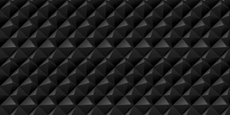 Vector abstract tiled seamless background with dark soft lightened pyramids.のイラスト素材
