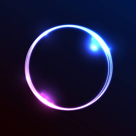 Vector abstract banner, poster design template with bright circle shape.のイラスト素材