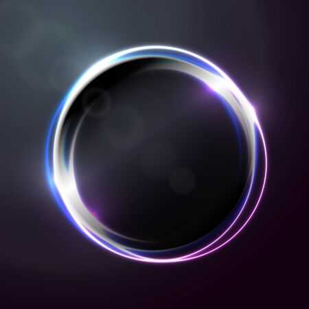 Vector abstract banner, poster design template with bright circle shape.のイラスト素材