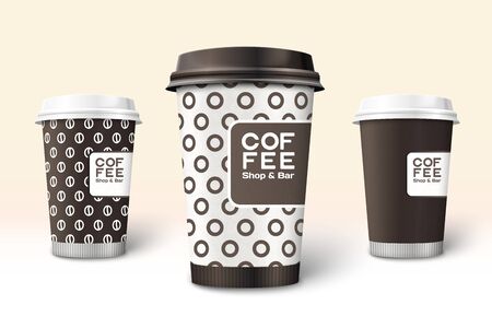 Vector Coffee cup template for branding and designのイラスト素材