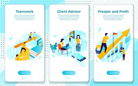 Vector teamwork for prosper and profit client helpのイラスト素材