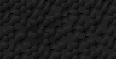 Vector eps abstract black hexagon pattern designのイラスト素材