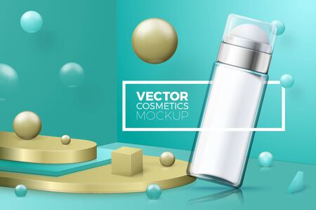 Vector realistic abstract corner scene with textのイラスト素材