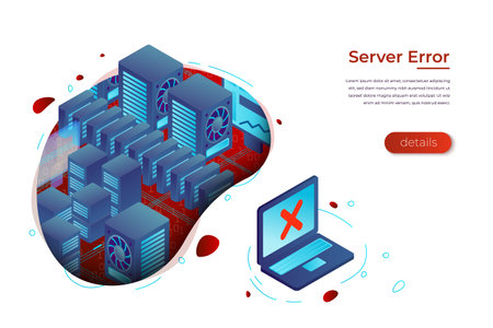 Vector illustration - online service access errorのイラスト素材