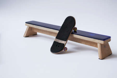 finger skateboard, home entertainment. for kids and adults.の写真素材