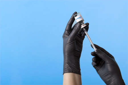 Vaccination concept. Development and creation of a vaccineの写真素材