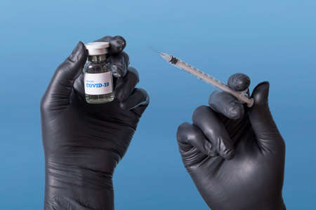 Vaccination concept. Development and creation of a vaccine against coronavirus. Medical concept over...
