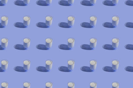 World Milk Day is suitable for celebrating World Milk Day1 June. A glass of milk. flat design. view from above. pattern.Happy Milk Day!の写真素材