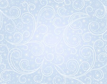 Winter blue seamless background with snowflakesのイラスト素材