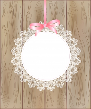 lase frame on wood backgroundのイラスト素材