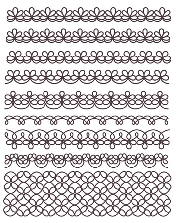 lace ornaments setのイラスト素材