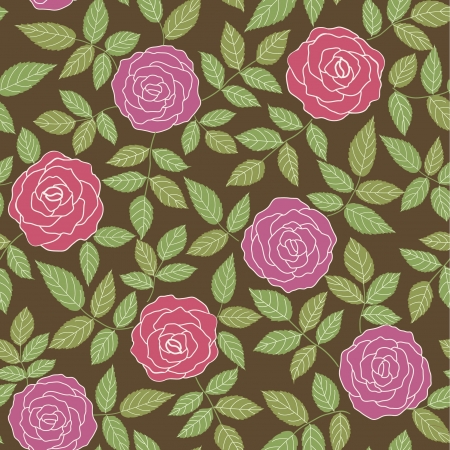 Seamless abstract  background  with rosesのイラスト素材