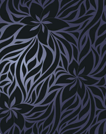 Black  floral pattern.