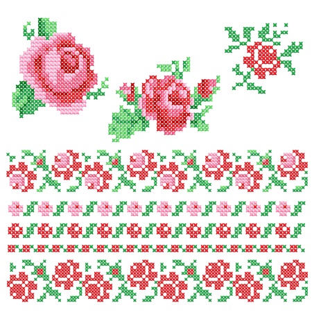 set of roses, lappetのイラスト素材
