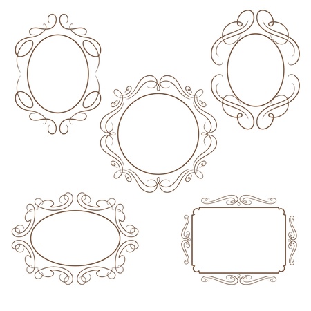 calligraphy vintage framesのイラスト素材