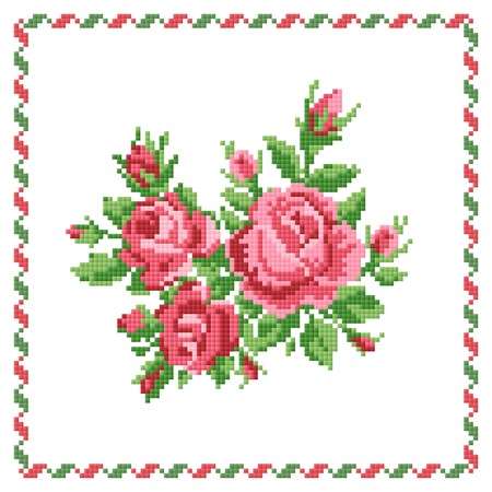 bouquet of the rosesのイラスト素材