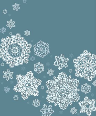 Card  with  stylized  Christmas  snowflake.のイラスト素材