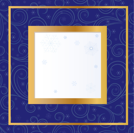 blue card  with stylization snowflakesのイラスト素材