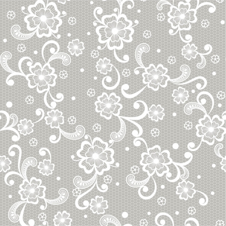 seamless grey abstract floral backgroundのイラスト素材