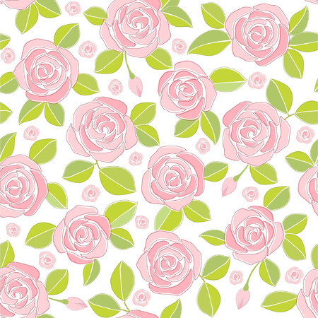 pink roses (background)のイラスト素材