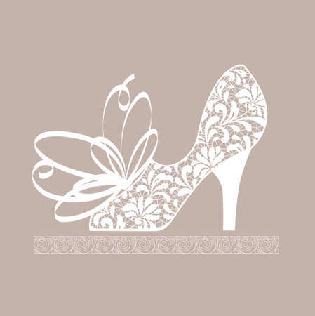 cute card with shoeのイラスト素材
