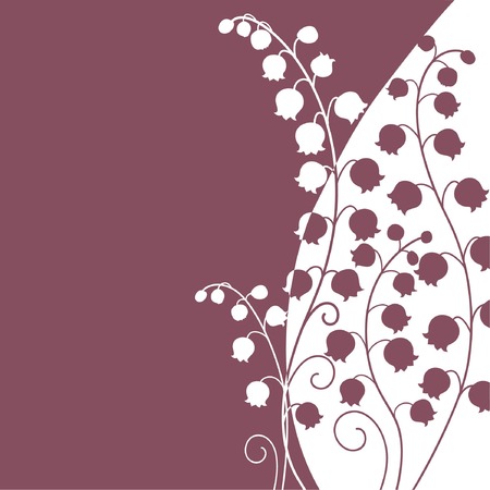 Cute card with flowers   lily of the valleyのイラスト素材