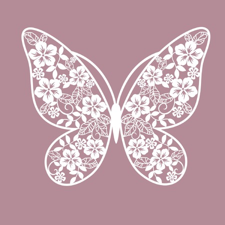 card with stylization butterflyのイラスト素材