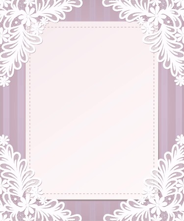 Template frame  design for card. Vintage Lace Doilyのイラスト素材