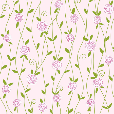 Seamless abstract  background  with rosesのイラスト素材