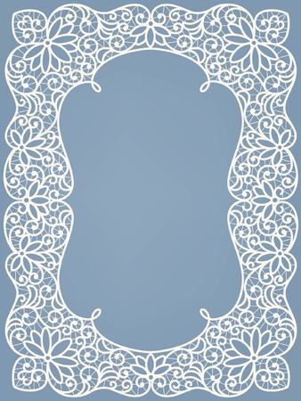 Template frame  design for card. Lace frame.のイラスト素材