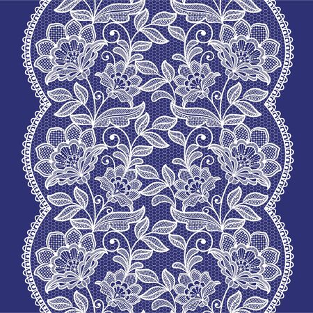 seamless  lace  floral   background. Vintage Lace Doily のイラスト素材