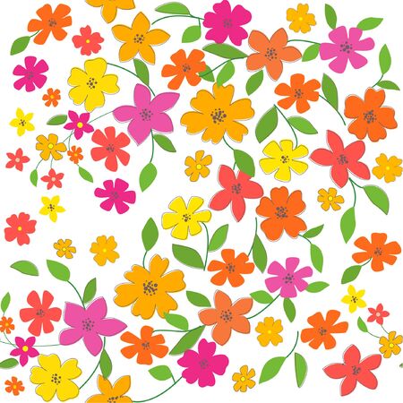 Seamless floral  backgroundのイラスト素材