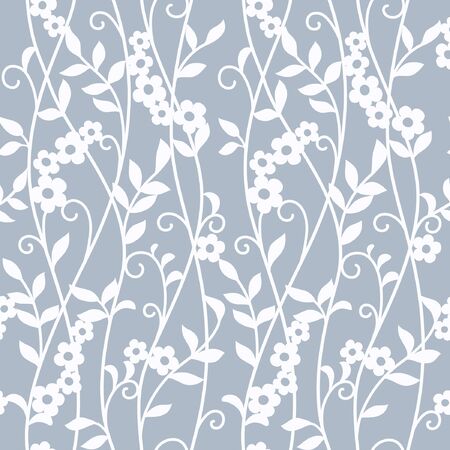 Seamless floral blue  backgroundのイラスト素材