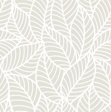 seamless abstract floral background with leavesのイラスト素材