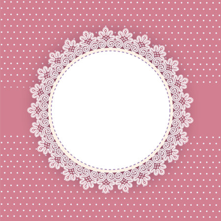 Template frame design for card. vector lace frameのイラスト素材