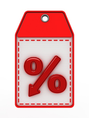 red percent sign denoting a decreaseの写真素材