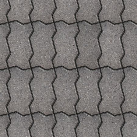 Gray Wavy Paving Slabs, Vertical Stacking. Seamless Tileable Texture.の写真素材