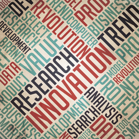 Research Innovation. Vintage Wordcloud.の写真素材
