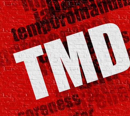 Medicine concept: TMD on Red Brick Wall .の写真素材