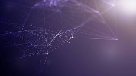 Net Abstract Polygonal Space Low Poly Dark Background.