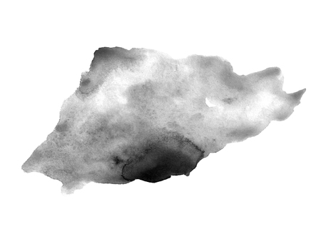 Watercolor texture isolated on a white background.  Dark color stain. Perfect for decor, design, textileの写真素材