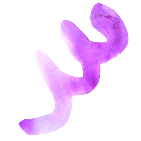 Watercolor texture isolated on a white background. Swirl shape in pink color. Perfect for decor, design, textileの写真素材