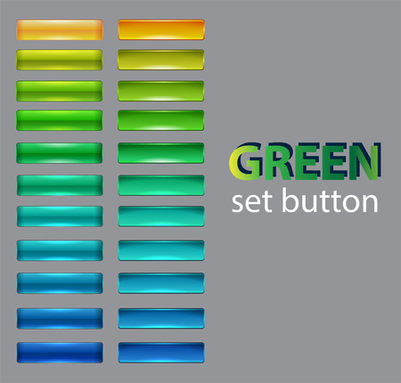 Set of buttons for a site in the greensのイラスト素材