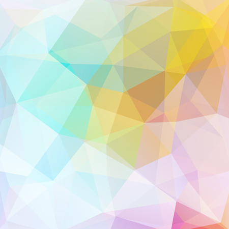 Geometric pattern, polygon triangles vector background in pink, yellow, white, blue tones. Illustration patternのイラスト素材