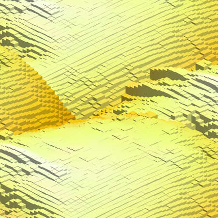 3d yellow background with cubes. Vector eps 10 Yellow color.のイラスト素材