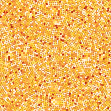 Simple background consisting of small circles, vector illustration. Yellow, orange colorsのイラスト素材