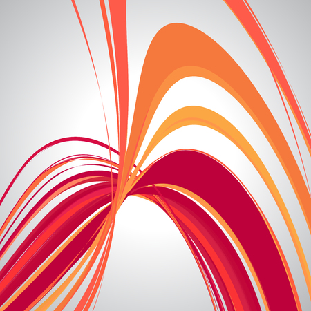 abstract background, swirling lines, colorful vector illustration. Orange, red, pink colorsのイラスト素材