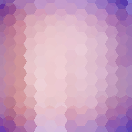 Abstract background consisting of beige, pink, purple hexagons. Geometric design for business...