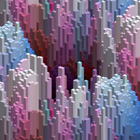 3d colorful background with cubes. Vector eps 10 pink, blue, purple, gray colors