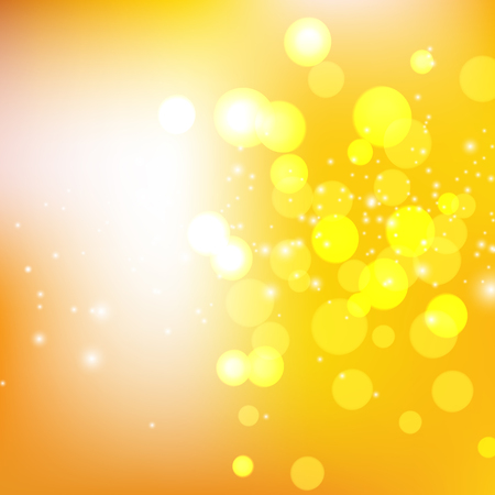 Yellow circle on golden background, vector illustrationのイラスト素材